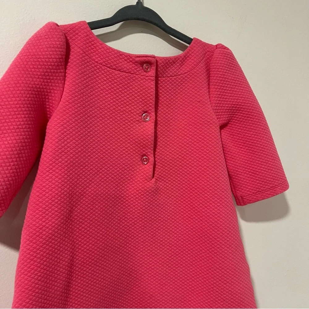 Janie and Jack The Quilted Heart Dress Bright Pink Size 2